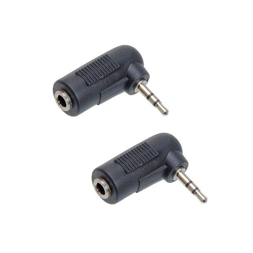 Hosa Technology 2X GPM-467 Analog Audio Right Angle Adaptor, 3.5mm Female TRS to 2.5mm Male TRS Hosa Technology 2X GPM-467 Analog Audio Right Angle Adaptor, 3.5mm Female TRS to 2.5mm Male TRS