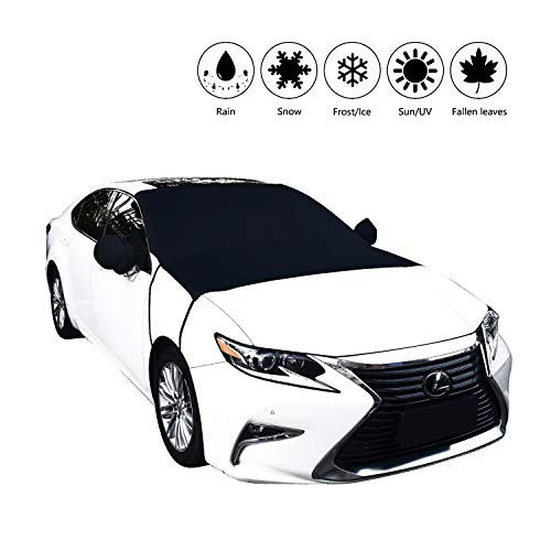 Windshield Snow Cover,Marrkey Winter Magnetic Snow, Ice and Frost Guard - Fits SUV, Truck & Car Windshields - Auto Windshield With Mirror Covers