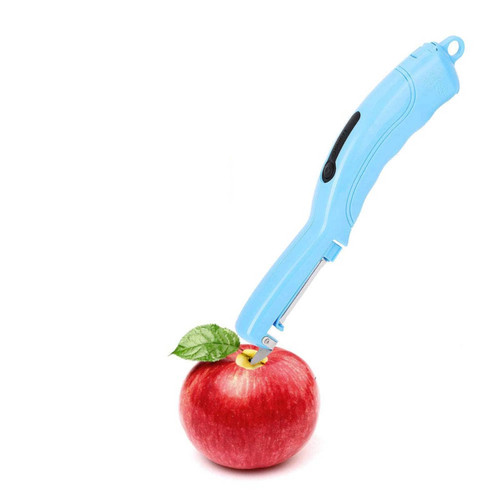 Maxmartt Electric Vegetable Peeler, Handheld Electric Potato Peeler Stainless Steel Blade Carrot Peeler Machine Lightweight Power Peeler for Kitchen Carrot Potato Cucumber Fruit(Blue)