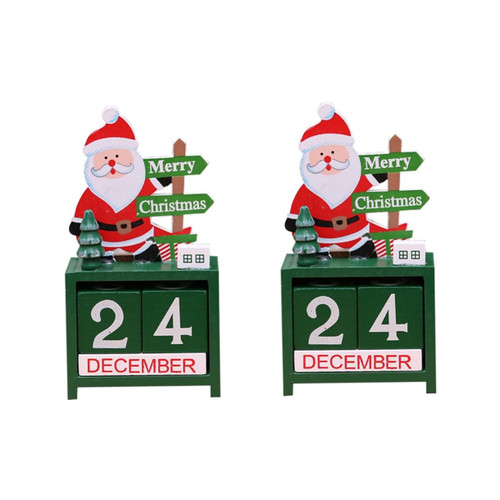 Ciieeo Wooden Calendar 2pcs Christmas Desktop Calendar Wood Desktop Calendar Perpetual Calendar Desk Decoration Manual Calendar Christmas Countdown Never Ending Blocks Ciieeo Wooden Calendar 2pcs Christmas Desktop Calendar Wood Desktop Calendar Perpetual Calendar Desk Decoration Manual Calendar Christmas Countdown Never Ending Blocks