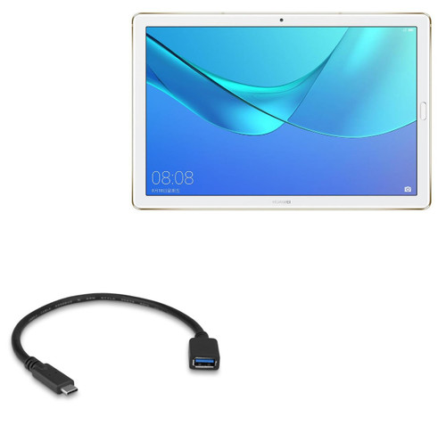 BoxWave Cable Compatible with Huawei MediaPad M5 10.8 - USB Expansion Adapter, Add USB Connected Hardware to Your Phone