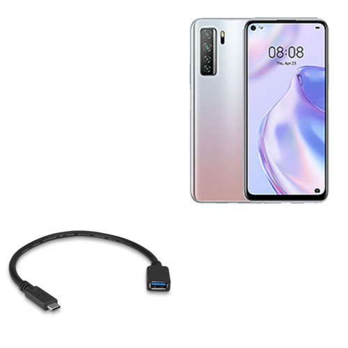 BoxWave Cable Compatible with Huawei Nova 7 SE 5G Youth - USB Expansion Adapter, Add USB Connected Hardware to Your Phone