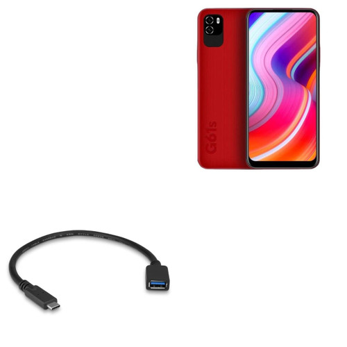 BoxWave Cable Compatible with BLU G61s - USB Expansion Adapter, Add USB Connected Hardware to Your Phone