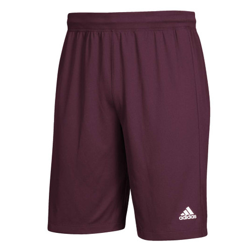 adidas Men's Clima Tech Short, Maroon/White, X-Small