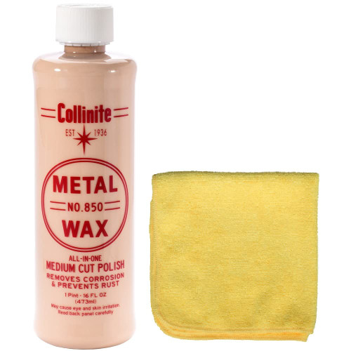 Collinite 850 Metal Wax and Towel Combo