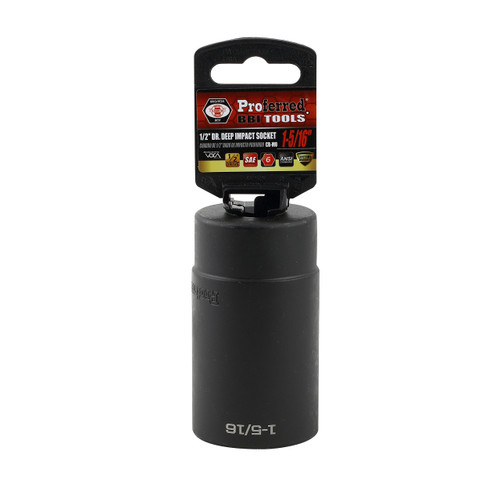 Proferred S32142 1/2" Drive SAE Socket, 1 5/16" Deep Impact 6 Point
