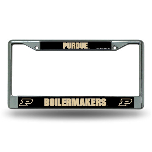 NCAA Purdue Boilermakers Standard Chrome License Plate Frame NCAA Purdue Boilermakers Standard Chrome License Plate Frame