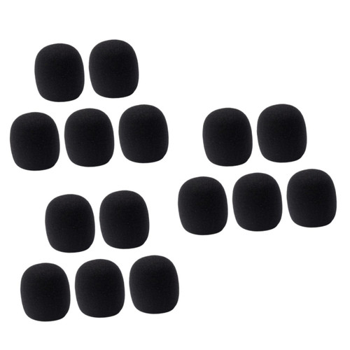 ERINGOGO 30 pcs headphones microphone Professional Sponge Shield Microphone Windscreen Cover Black Sponge Foam mic windscreen headphone mic Foam Mic cover mic screen major microphone cover