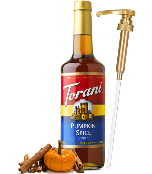 Pumpkin Spice Syrup for Coffee 25.4 Ounces | Torani Pumpkin Spice Syrup with Little Squirt Syrup Pump Pumpkin Spice Syrup for Coffee 25.4 Ounces | Torani Pumpkin Spice Syrup with Little Squirt Syrup Pump