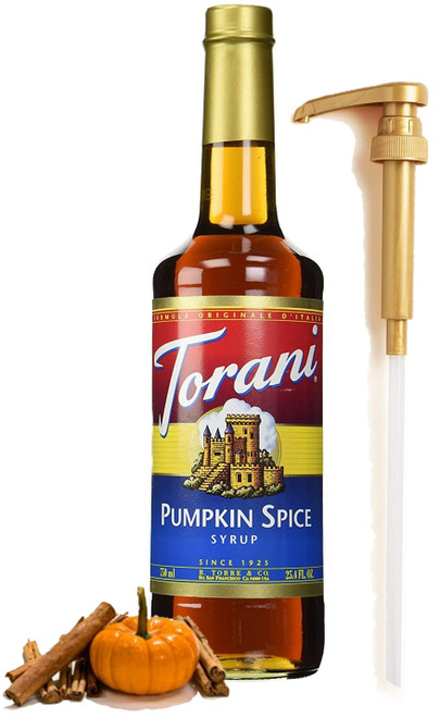 Pumpkin Spice Syrup for Coffee 25.4 Ounces with Fresh Finest Syrup Pump Dispenser Pumpkin Spice Syrup for Coffee 25.4 Ounces with Fresh Finest Syrup Pump Dispenser