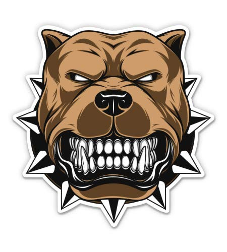 Angry Pitbull - 12" Vinyl Sticker Waterproof Decal