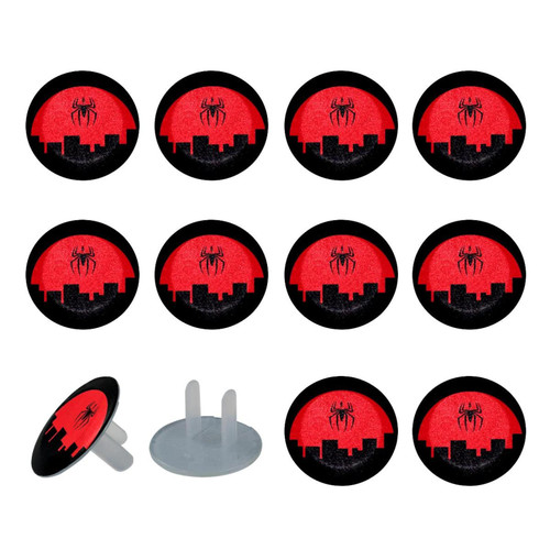 Outlet Plug Covers 24 Pack, Spider Plug Protector, 2-Prong Round Plastic Plugs for Electrical Power Outlets, Electrical Insulation