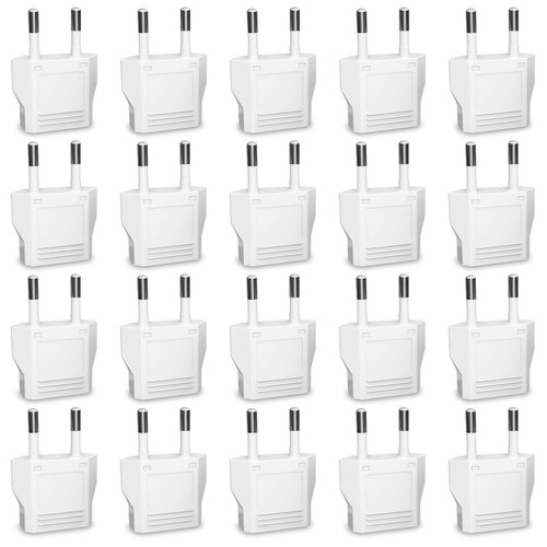 European Plug Adapter, 20 Pack US to Europe Plug Adapter, European Travel Type C Plug Adapter, 220V to 110V Adapter Plug US to Europe, Travel Adapter Europe Power Converter European Plug Adapter, 20 Pack US to Europe Plug Adapter, European Travel Type C Plug Adapter, 220V to 110V Adapter Plug US to Europe, Travel Adapter Europe Power Converter