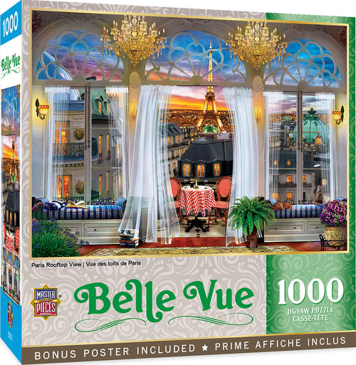 MasterPieces 1000 Piece Jigsaw Puzzle for Adults, Family, Or Kids - Paris Rooftop View - 19.25"x26.75"