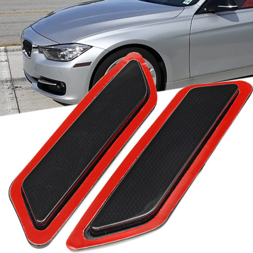 KYYET Compatible with BMW F30 F31 2012 2013 2014 2015 3-Series Front Bumper Side Marker Reflector Pair(Smoke Lens)