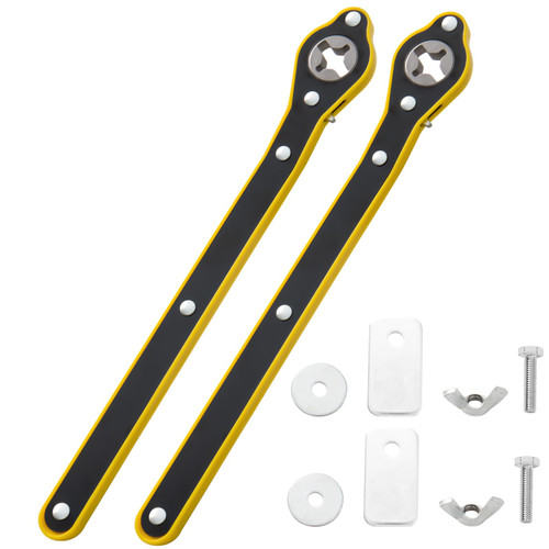 2Pcs Auto Labor-Saving Jack Ratchet Wrench, Universal 360 Degree Swivel Tire Wheel Jack Ratchet Wrench Scissor Jack, Wrench Jack Lift Speed Handle Tool Car Jack Lug Wrench for Travel Motorcycle SUV