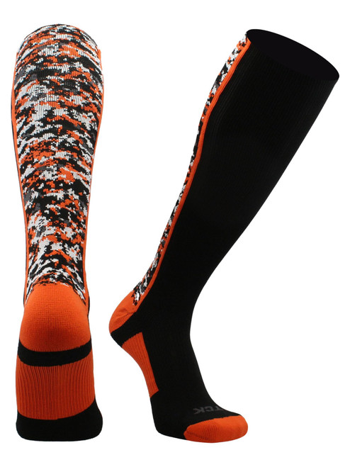 TCK Digital Camo OTC Socks (Black/Orange, Medium)