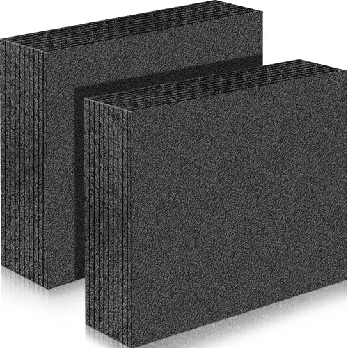 Frienda 2 Pcs Polyethylene Foam Sheet 12 x 10 x 2.125 Inch Polyethylene Foam Insert Cuttable Packing Foam Block Foam Padding for Toolbox Storage and Crafts, Black