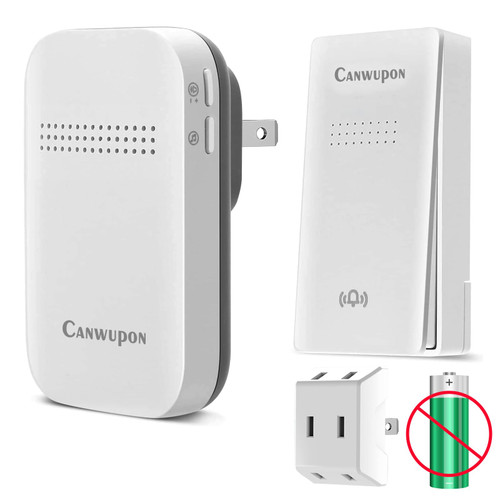 Wireless Doorbell - Self-Powered Door Bells No Battery Required for Home, Push Button Plug-through Waterproof Cordless Door Chime, up to 1300ft Range with 38 Ringtone, 120dB Extra Loud Doorbells Wireless Doorbell - Self-Powered Door Bells No Battery Required for Home, Push Button Plug-through Waterproof Cordless Door Chime, up to 1300ft Range with 38 Ringtone, 120dB Extra Loud Doorbells