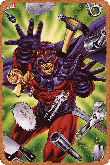 Vintage Metal Tin Sign Retro Metal Sign Magneto X-Men Masterpiece Poster Home Bar Pub Garage Decor Gifts Home Wall Art Decoration 8x12 INCH