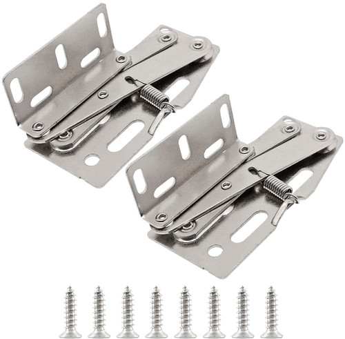 SWZHAI 4 Pack Tip Out Tray Hinges, Self Closing Scissor Hinges Sink Hinges for Sink-Front Drawer, Sink Base Tip-Out Trays, Kitchen Sink(Nickel Plated Steel, 2Pair)