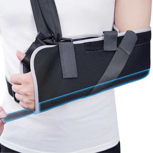 Solmyr Arm Sling for Broken Fractured Bones Elbow Wrist, Adjustable Shoulder Immobilizer & Rotator Cuff Support Sling, Arm Brace for Shoulder Injury, Universal for Left and Right Arms, Men& Women(L) Solmyr Arm Sling for Broken Fractured Bones Elbow Wrist, Adjustable Shoulder Immobilizer & Rotator Cuff Support Sling, Arm Brace for Shoulder Injury, Universal for Left and Right Arms, Men& Women(L)