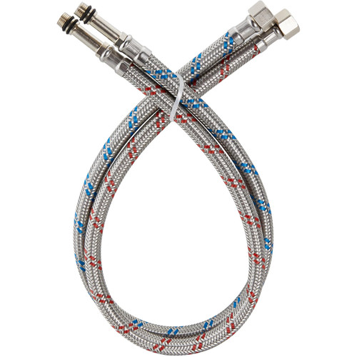 Midanya 40-Inch Long Faucet Connector,Bathroom Kitchen Faucet Connector,Braided Stainless Steel Supply Hose 3/8-Inch Female Compression Thread x M10 Male Connector,x 2 Pcs (1 Pair)