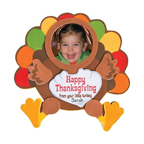 Thanksgiving Turkey Picture Magnet Craft Kits - Includes 12 Individually Packaged Kits