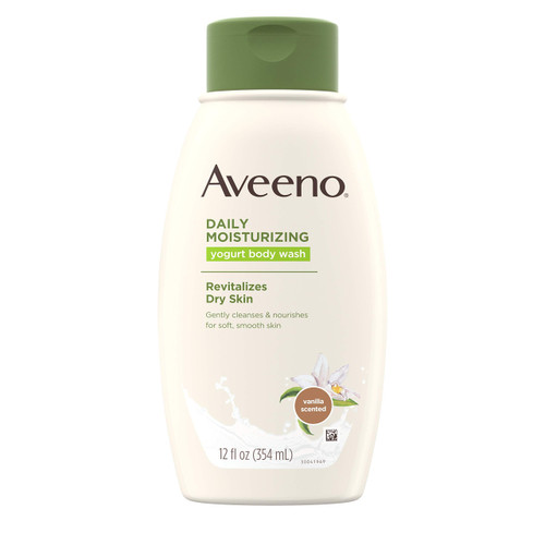 Aveeno Daily Moisturizing Body Yogurt Wash, Vanilla and Oat, 12 Fluid Ounce