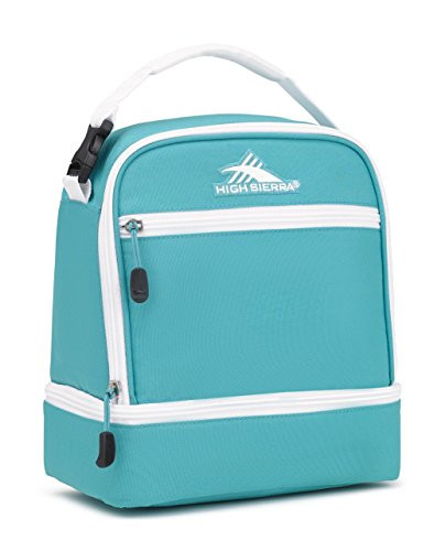 High Sierra Stacked Compartment Lunch Bag, Turquoise/White