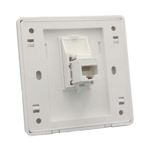 1PC Computer Network Cable Socket Wall Plate One Port Single Socket Panel RJ45 Network Ethernet CAT6 Type LAN Outlet-1 Port