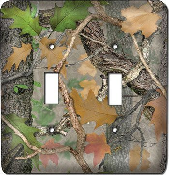 River's Edge Double Switch Plate Cover - Camo