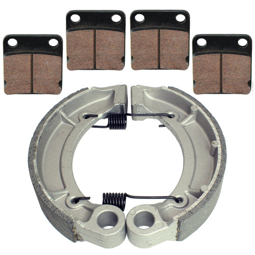 Caltric Front Brake Pads & Rear Shoes Compatible with Yamaha Wolverine 350 Yfm350 Yfm350X 2Wd 2006-2009 New Caltric Front Brake Pads & Rear Shoes Compatible with Yamaha Wolverine 350 Yfm350 Yfm350X 2Wd 2006-2009 New