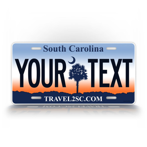 SignsAndTagsOnline South Carolina License Plate Custom Personalized Text Aluminum Auto Tag 6x12