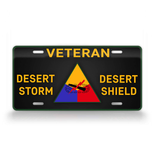 SignsAndTagsOnline Armored Division Veteran Operation Desert Storm Desert Shield License Plate Gulf War Veteran Auto Tag SignsAndTagsOnline Armored Division Veteran Operation Desert Storm Desert Shield License Plate Gulf War Veteran Auto Tag