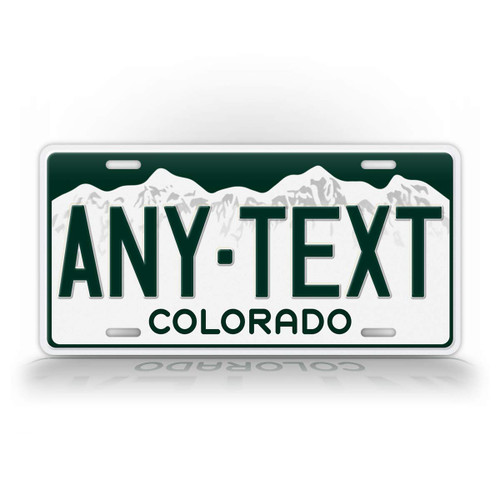SignsAndTagsOnline Custom Colorado State License Plate CO Replica Personalized Text Novelty Auto Tag