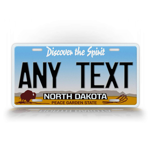SignsAndTagsOnline Personalized North Dakota Discover The Spirit License Plate Any Text Custom ND Auto Tag