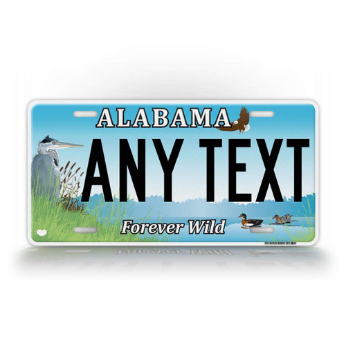 SignsAndTagsOnline Custom Alabama Forever Wild State License Plate AL Replica Personalized Text Novelty Auto Tag