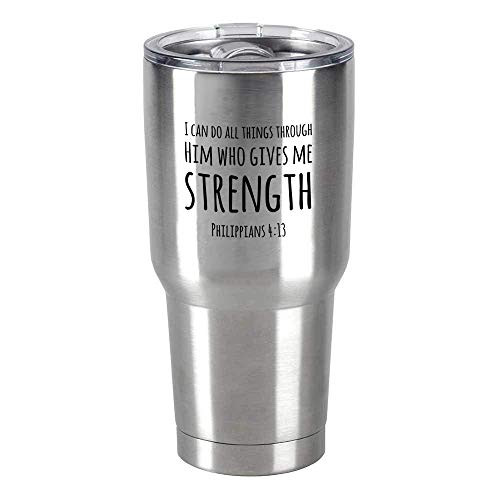 I Can Do All Things Philippians 4:13 30 Oz Stainless Steel Travel Mug with Lid