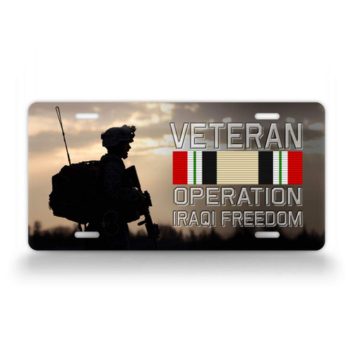 SignsAndTagsOnline Operation Iraq Freedom Veteran License Plate US Military Army Auto Tag SignsAndTagsOnline Operation Iraq Freedom Veteran License Plate US Military Army Auto Tag