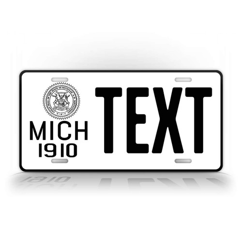 SignsAndTagsOnline Customized Antique Replica 1910 Michigan State License Plate MI Personalized Auto Tag
