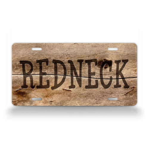 SignsAndTagsOnline Redneck License Plate Vintage Distressed Wood Redneck Hillbilly Auto Tag