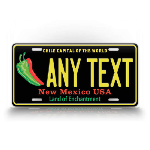 SignsAndTagsOnline Personalized New Mexico Chile License Plate Any Text Custom NM Auto Tag
