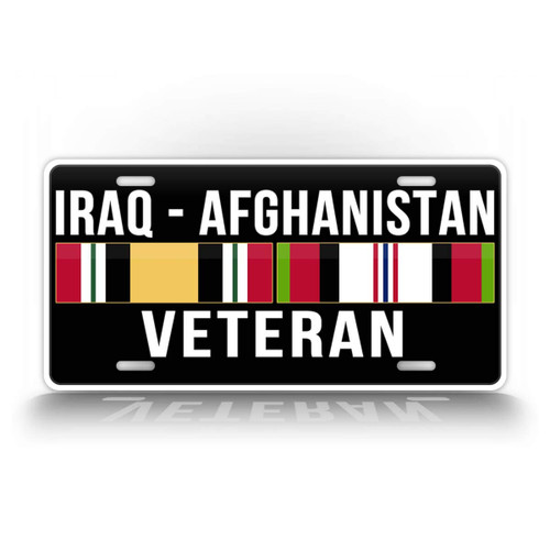 SignsAndTagsOnline Iraq-Afghanistan Veteran License Plate Military Veteran Auto tag SignsAndTagsOnline Iraq-Afghanistan Veteran License Plate Military Veteran Auto tag