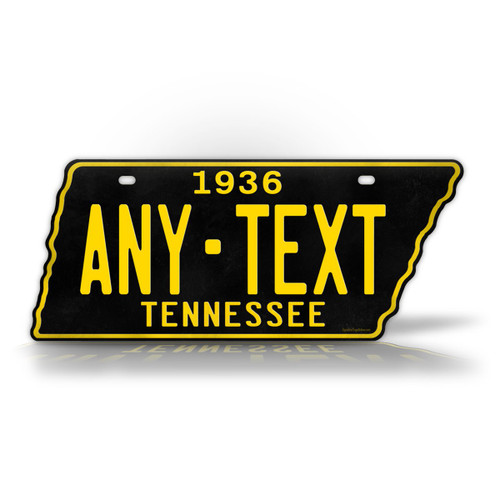 SignsAndTagsOnline 1954-1958 Replica Tennessee License Plate Customized State Shaped TN Antique Personalized Auto Tag