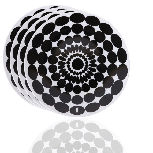 French Bull Plates - 4 Piece Set - 9 inch Melamine Salad Plates Set of 4 - Melamine Dinnerware for Indoor and Outdoor - Foli