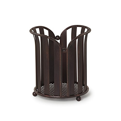 Spectrum Diversified Stripe Utensil Holder Oil Rubbed Bronze
