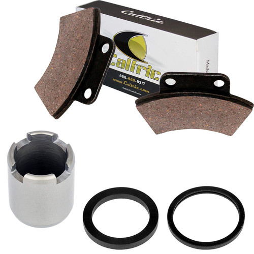 Caltric Rear Brake Caliper Piston And Pads Compatible with Polaris Xplorer 500 4X4 1997