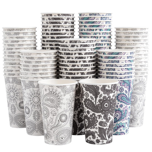 Clawsoff 180 Pack 16 oz Paper cups, Disposable Coffee Cups 16 Oz, Hot/Cold Drinking Cups for Party, Picnic, Travel, and Events.