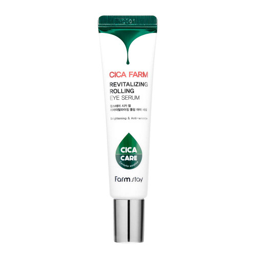 FARMSTAY Cica Farm Revitalizing Rolling Eye Serum - Soothing Eye Serum, Brightening and Wrinkle Improvement, 0.84 Fl. Oz / 25ml